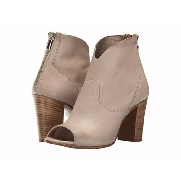Cordani Shoes - Cordani Balero Stacked Block Ankle Boots Leather Peep Toe Heeled Bootie Italy